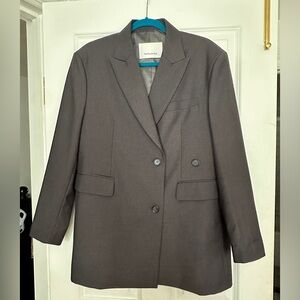 THE FRANKIE SHOP ALANA BLAZER CHARCOAL XS/S